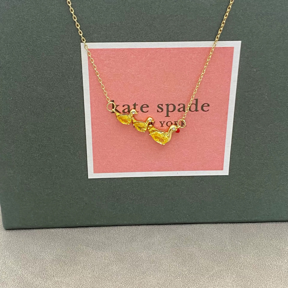 kate spade Yellow Duck Zircon Necklace Size Gradient
